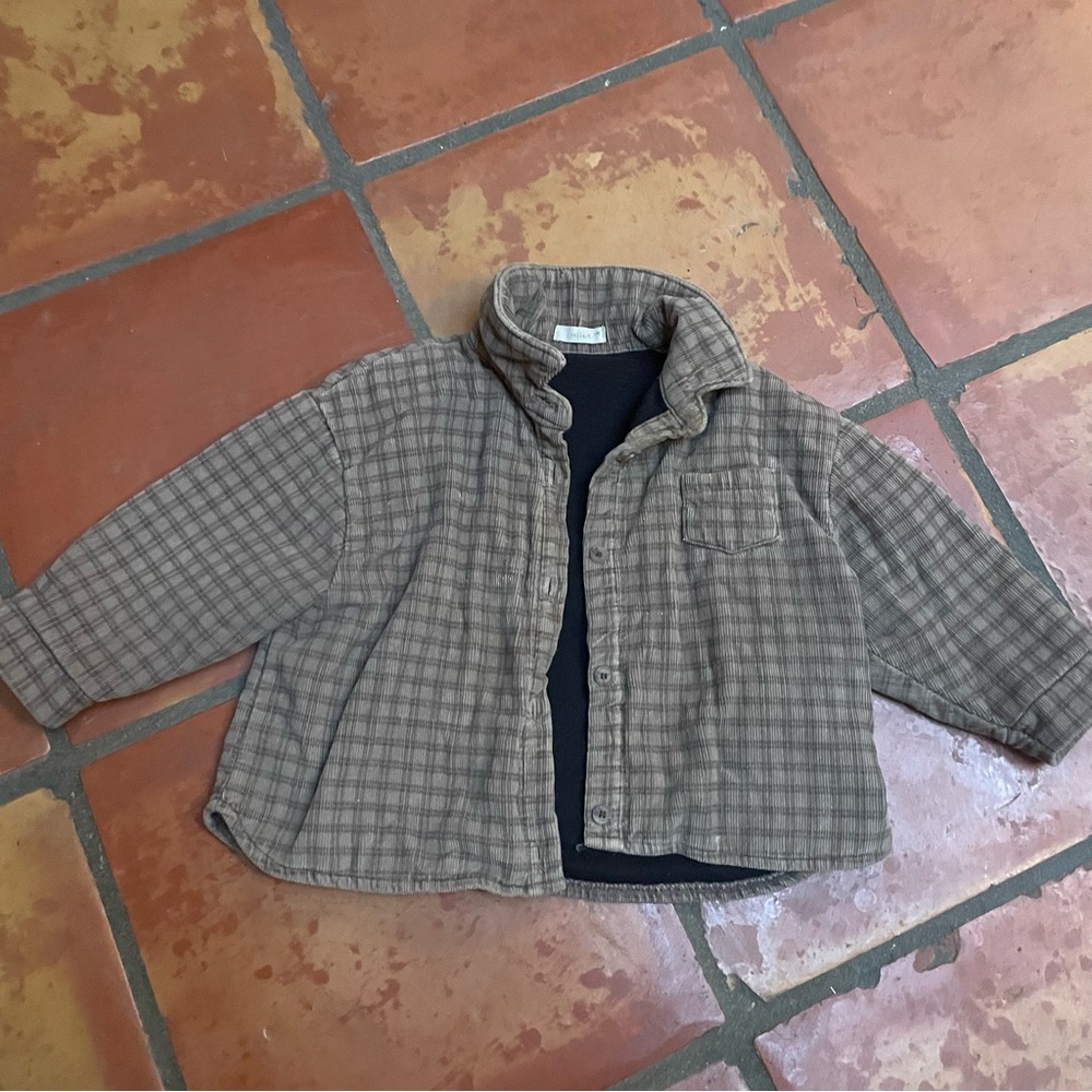Plaid Button-Up Jacket